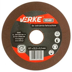 Tarcza ostrzałki do łańcuchów 107x22,2x3,2mm Verke V95001