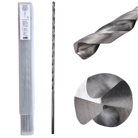 Wiertło do metalu 10 szt. Nomi hrc m2 extra long 8x390mm długie din 1869  