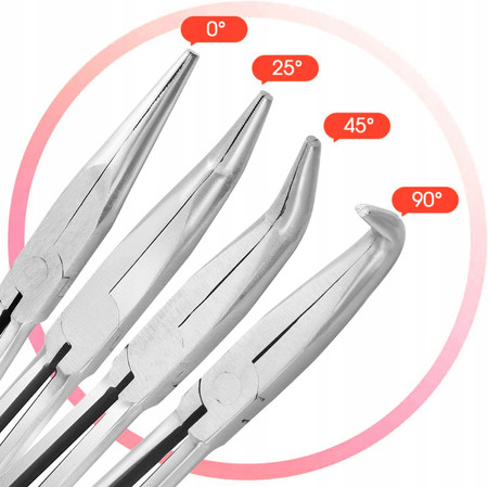 Szczypce kombinerki długie 11" 4szt zestaw Verke V87060