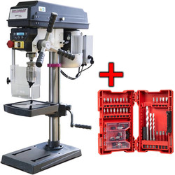 Wiertarka stołowa Optidrill D17PRO Optimum 3003010 + zestaw bitów i wierteł