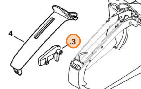 Dźwignia Blokady Pilarki Spalinowej STIHL 1143-182-0800