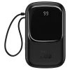 Powerbank Baseus Qpow PRO z kablem Lightning, portem USB-C i USB, 20000mAh, 20W (czarny)
