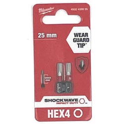 BIT UDAROWY HEX 4/25mm 2szt MILWAUKEE 4932430895