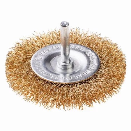 Szczotka tarczowa mosiężna z trzpieniem 60mm Schmith SSZT-02