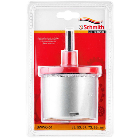 Otwornica Z Nasypem Karbidowym ZESTAW 33, 53, 67, 73, 83mm SCHMITH SWWO-01