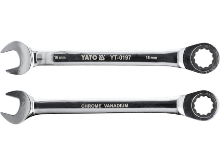 Klucz płasko-oczkowy z grzechotką 16mm Yato YT0197