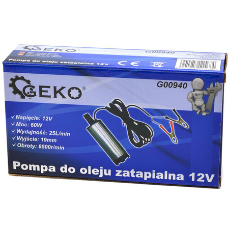 Pompa Do Oleju Zatapialna 12V 52mm GEKO G00940