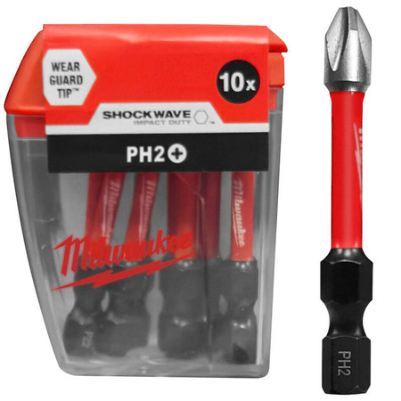 Bity udarowe Shockwave PH2 50mm 10szt Milwaukee 4932430855