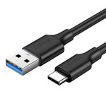 Kabel USB do USB-C 3.0 UGREEN  US184  0.5m (czarny)