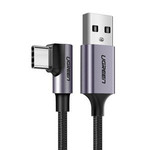 Kabel USB do USB-C kątowy UGREEN US284, 3A , 3m (czarny)