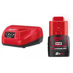 AKUMULATOR 2.0AH + ŁADOWARKA MILWAUKEE 4933451900