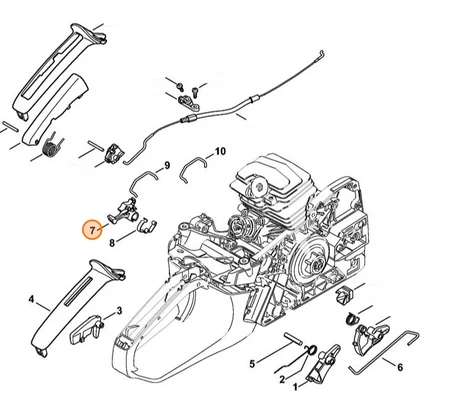 Wałek Przełącznika Pilarki STIHL 1143-182-0900