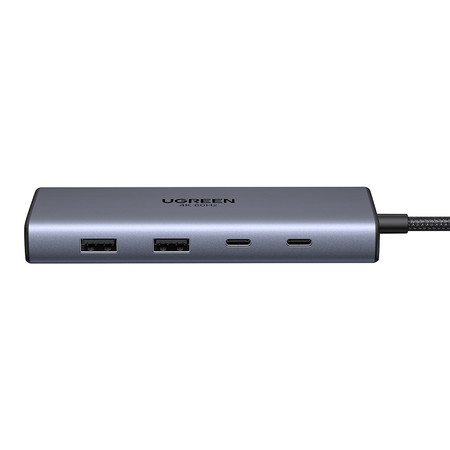 Adapter / Hub USB-C 10w1 Ugreen CM639, 2x HDMI, 2x USB, RJ45, SD/TF, PD 100W
