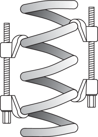 Ściągacze do sprężyn 90x200mm 2szt. Yato YT0605