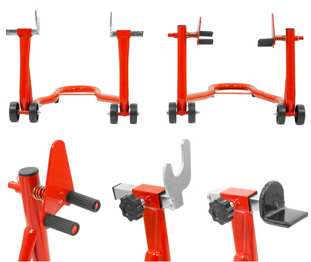 Stojaki motocyklowe 450kg zestaw 2szt podnośnik na przód tył Verke V83102