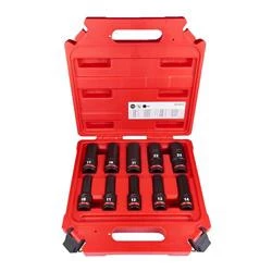 Nasadki Udarowe Długie 1/2'' 10szt Milwaukee 4932480457