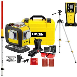 Laser krzyżowy (czerwony) bluetooch Nivel System CL4D-R + zestaw