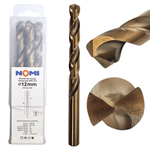 Wiertło do metalu kobaltowe 5 szt. 12mm hrc co Nomi do stali tworzyw aluminium