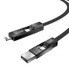 Kabel USB 4w1 Blitzwolf BW-HDC7 USB+C+Lightning 240W 1,2m (czarny)