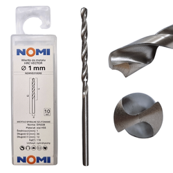 Wiertło do metalu 10 szt. 1mm Nomi hrc vector do stali tworzyw drewna żeliwa