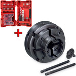 Uchwyt 4 szczękowy 100mm M33x3,5 Holzstar 5931021 + zestaw bitów i wierteł