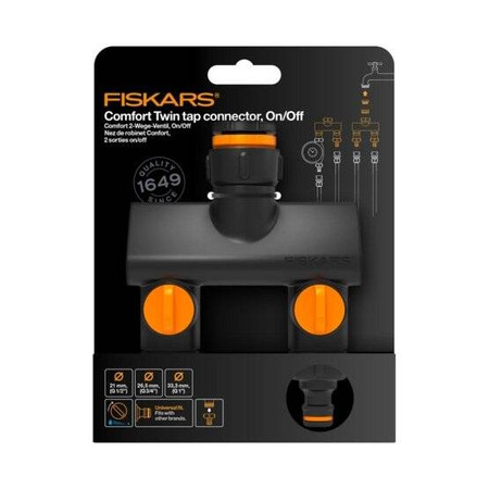 Rozdzielacz przyłącze kranowe podwójne On/Off  FISKARS 1070577