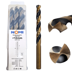 Wiertło do metalu 5 szt. 12mm Nomi hrc pro do stali tworzyw aluminium drewna