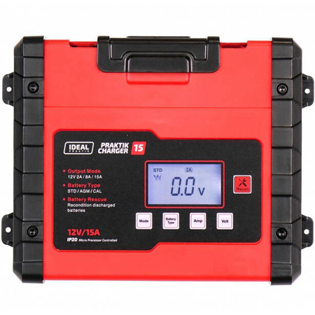 Prostownik Ładowarka LCD 6/12V Ideal CHARGE15