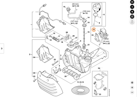 Gaźnik Przecinarki STIHL TS 420 4238-120-0603