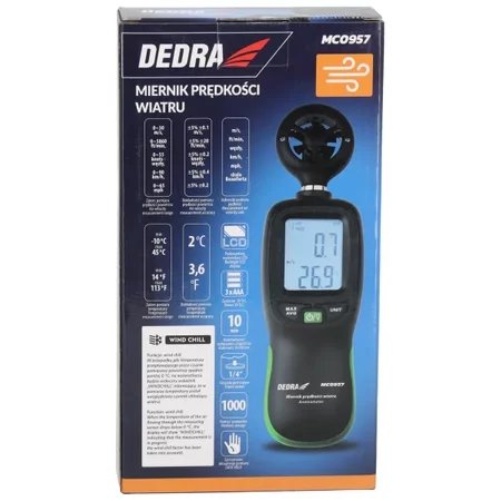 Miernik prędkości wiatru Dedra MC0957 