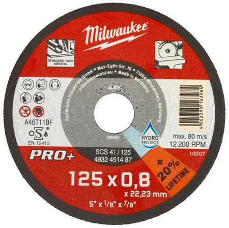 TARCZA DO CIĘCIA METALU 125x1 MILWAUKEE 4932498201
