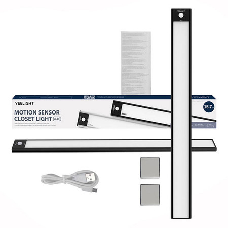 Lampka do szafy z czujnikiem ruchu Yeelight Closet Light 40cm (Czarna) 4000K