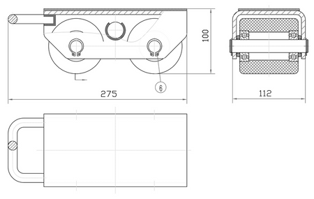 Rolki transportowe transportery Viber-System RT2.5