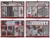 Wózek narzędziowy PRO35TM z zestawem narzędzi 615el Teng Tools 300680105