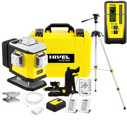 Laser krzyżowy (czerwony) 4x360 Nivel System CL5R + czujnik statyw zestaw