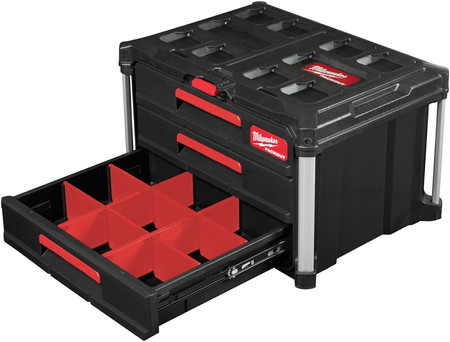 SKRZYNIA NARZĘDZIOWA PACKOUT Z 3 SZUFLADAMI MILWAUKEE 4932472130