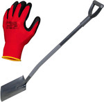 Szpadel Prosty Hartowany Metalowy Trzonek 120cm Schmith + Rękawice Gratis