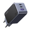 Ładowarka sieciowa Ugreen Nexode S (Air) 65W, USB + 2x USB-C (szara)