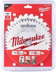 Tarcze do drewna 190x30mm 2szt Milwaukee 4932479574