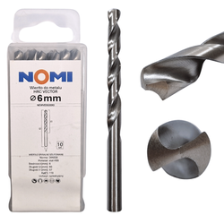 Wiertło do metalu 10 szt. 6mm Nomi hrc vector do stali tworzyw drewna żeliwa