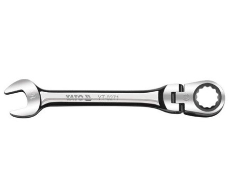 Klucz płasko-oczkowy z grzechotką i przegubem 11mm Yato YT0272