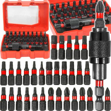 Bity Udarowe Końcówki Zestaw Hex Torx + Uchwyt 32szt Verke V39204