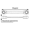KLUCZ OCZKOWO-ZAPADKOWY 16-19 TENG TOOLS 231410200