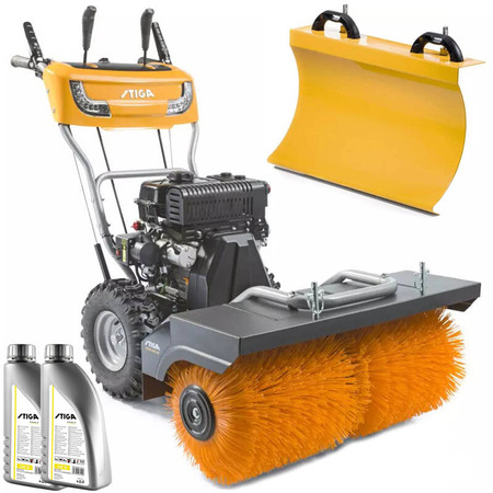Zamiatarka Spalinowa SWS 800 GE + Pług 30cm Stiga Zestaw