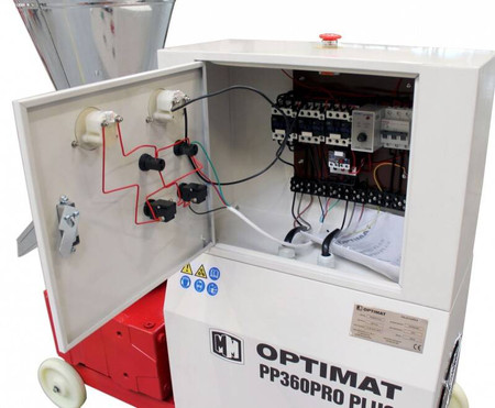 Przemysłowa Peleciarka Granulator Paszy Peletu Optimat PP360PRO PLUS z Obudową 350kg/h - Ø229 mm, peleciarki