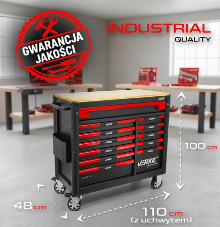 Szafka narzędziowa z wyposażeniem 283el 12 szuflad Verke V33113