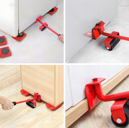 Zestaw rolki do transportu przesuwania mebli Verke V08219