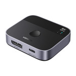 Switch / przełącznik 2w1 DisplayPort + USB-C Ugreen AW701, 2 in 1 out, 8K 60Hz