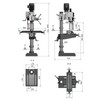 Wiertarka z przekładnią filarową i stołem poprzecznym Optimum OPTIdrill DH 40CTP 034352