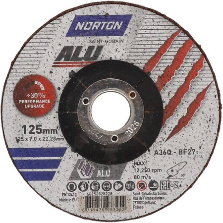Tarcza Do Aluminium 125x7x22.23mm Norton 66252828228